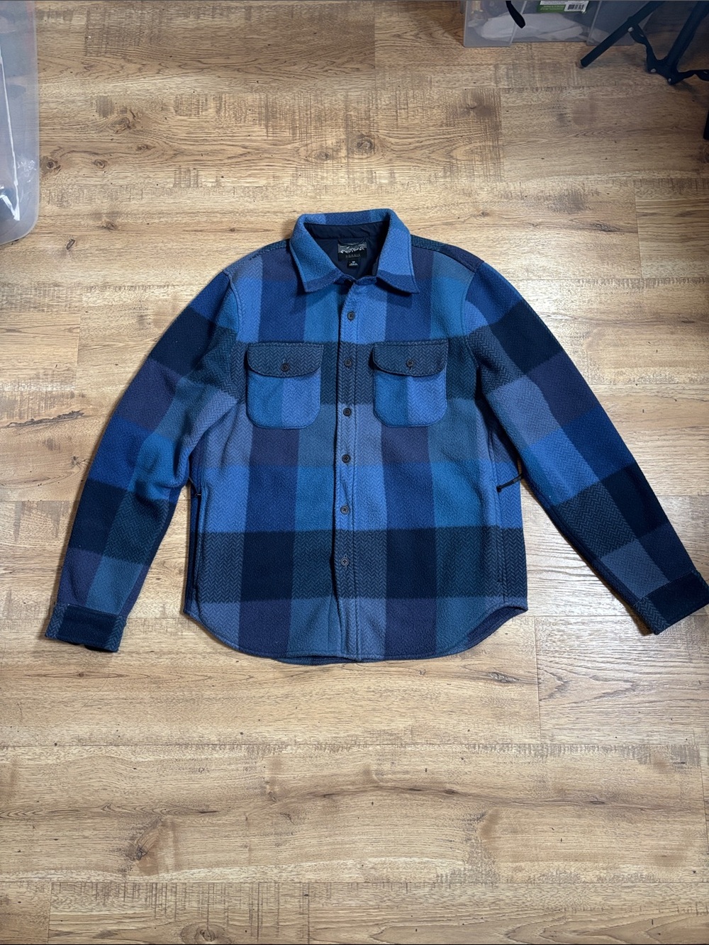 J Crew Nordic Blue Plaid Fleece Jacket